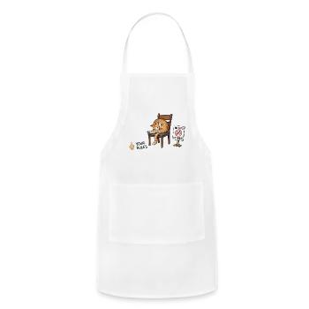 The Ultimate Act of Feline Defiance: Cat Rules - Adjustable Apron - white - Front - Julia (174cm)