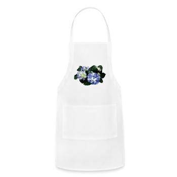 Cluster of Purple Hydrangea - Adjustable Apron - white - Front - Julia (174cm)