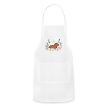 Beaver Onsen Circle - Adjustable Apron - white - Front - Julia (174cm)