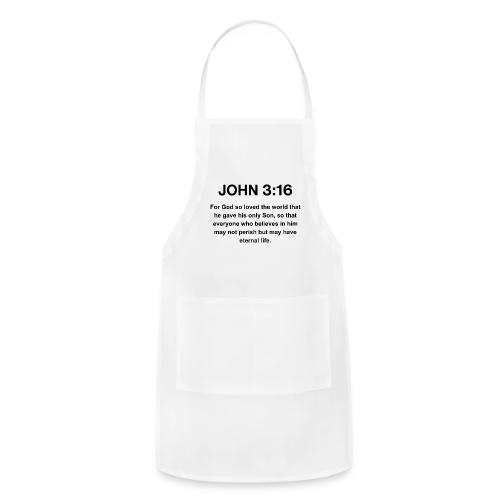 John 3:16 Christian Apparel – Bible Verse Clothing - Adjustable Apron
