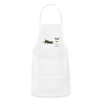 Vintage plane with Gold Wing Emblem - Adjustable Apron - white - Front - Julia (174cm)