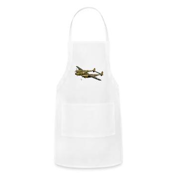 Twin Fuselage WWII Lightning - Adjustable Apron - white - Front - Julia (174cm)
