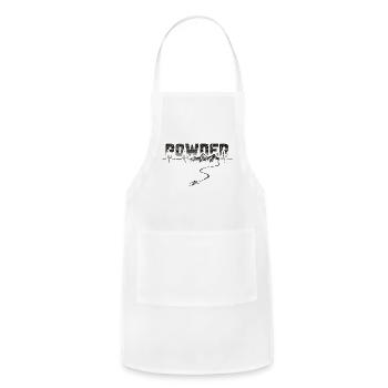 Power Pulse Glitter Typography - Adjustable Apron - white - Front - Julia (174cm)