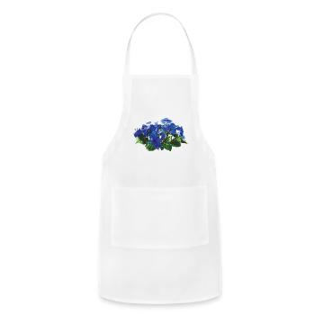 Dark Blue Hydrangea Lace Cap - Adjustable Apron - white - Front - Julia (174cm)