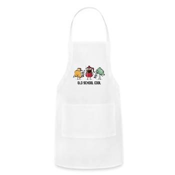 Old School Cool Funny Retro Kitchen Appliances - Adjustable Apron - white - Front - Julia (174cm)