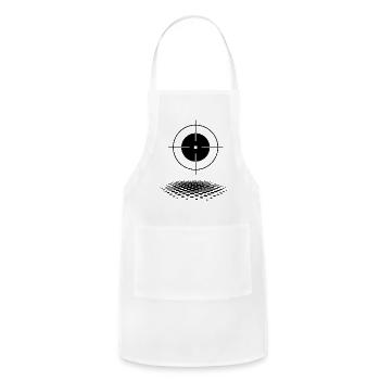 Black And White Modern - Adjustable Apron - white - Front - Julia (174cm)