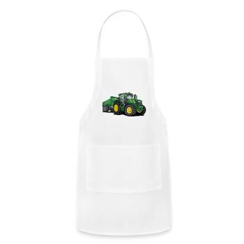 Tractor John and trailer - Adjustable Apron - white - Front - Julia (174cm)