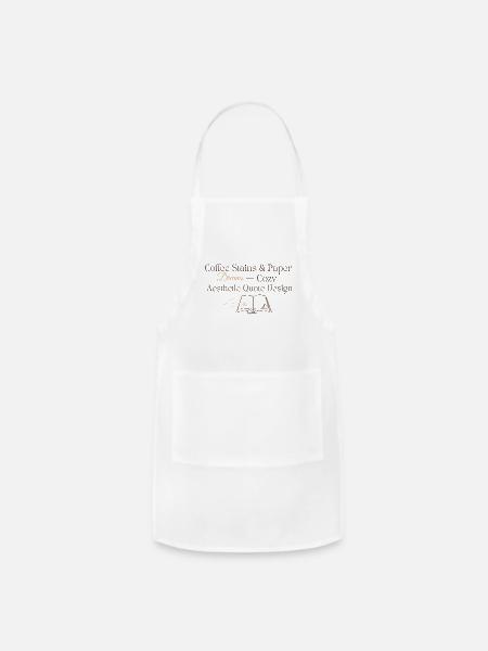 Coffee Stains & Paper Dreams — Cozy Aesthetic Quot - Adjustable Apron - white