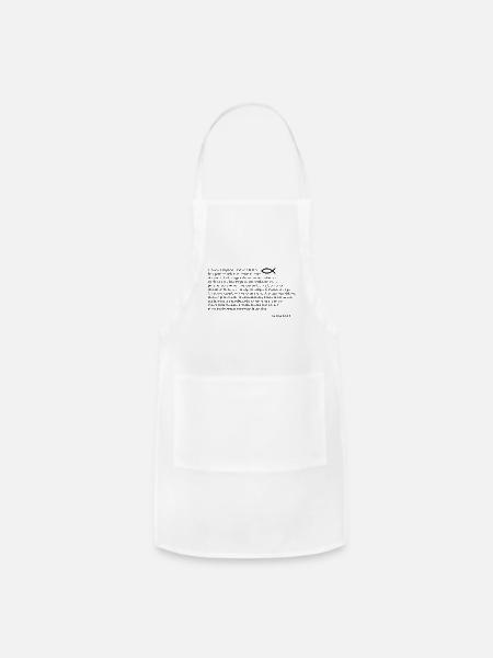 Cosmic Whirlwind Mandala Design - Adjustable Apron - white