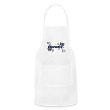 Hallucinating Time Glitch - Adjustable Apron - white - Front - Julia (174cm)