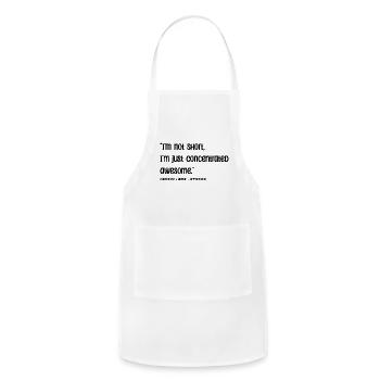 NYANIK's "I'm just concentrated awesome" - Adjustable Apron - white - Front - Julia (174cm)