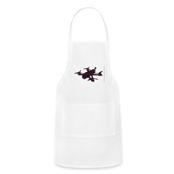 FPV Racing Drone Quadcopter Pilot Club - Adjustable Apron - white - Front - Julia (174cm)