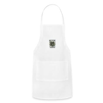 "BUILT DIFFERENT | FIXED OFTEN" Funny Mechanic T-S - Adjustable Apron - white - Front - Julia (174cm)