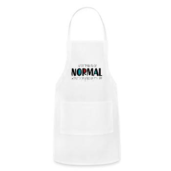 I once tried to be normal - Adjustable Apron - white - Front - Julia (174cm)