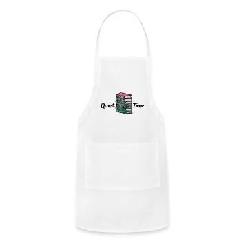 Colorful Book Stack - Adjustable Apron - white - Front - Julia (174cm)