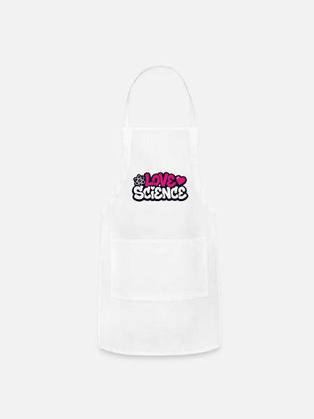 Love Science Schriftzug Logo - Adjustable Apron - white