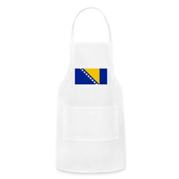 Bosnia Flag Diagonal Stars - Adjustable Apron - white - Front - Julia (174cm)
