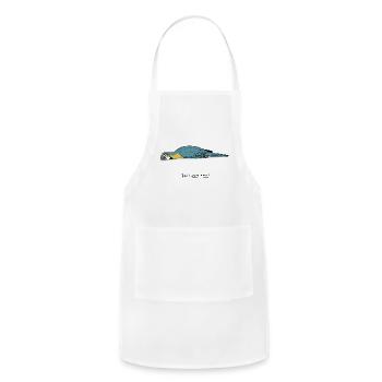 Blue and gold macaw - Adjustable Apron - white - Front - Julia (174cm)