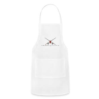 Crossed Fishing Rods with Ribbon - Adjustable Apron - white - Front - Julia (174cm)