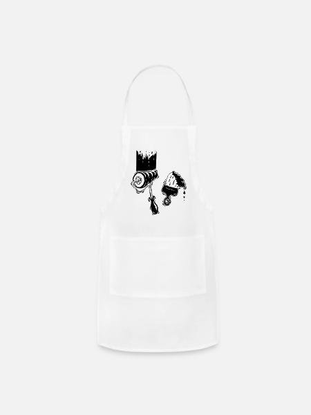 Paint Roller & Brush - Adjustable Apron - white