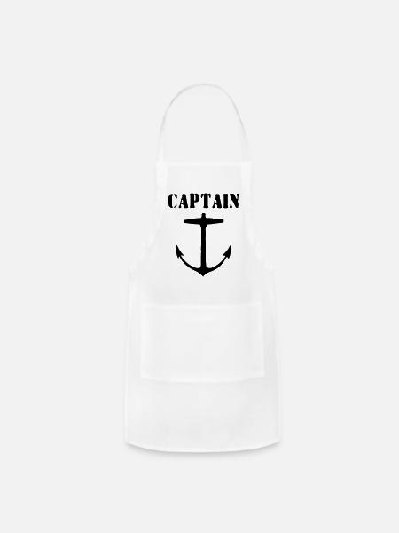 captain - Adjustable Apron - white