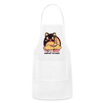 Embrace The Magic Cat - Adjustable Apron - white - Front - Julia (174cm)