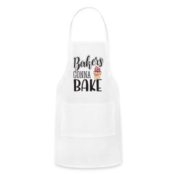 Baking Lover vintage - Adjustable Apron - white - Front - Julia (174cm)