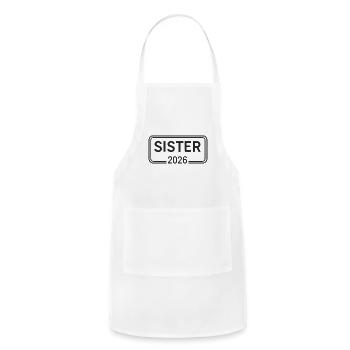 SISTER 2026 Big Sister Announcement - Adjustable Apron - white - Front - Julia (174cm)