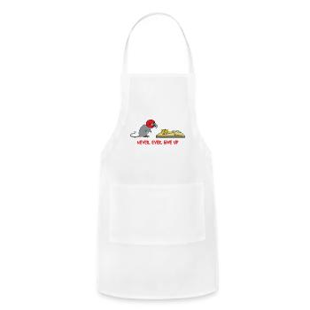 Never ever give up - Adjustable Apron - white - Front - Julia (174cm)