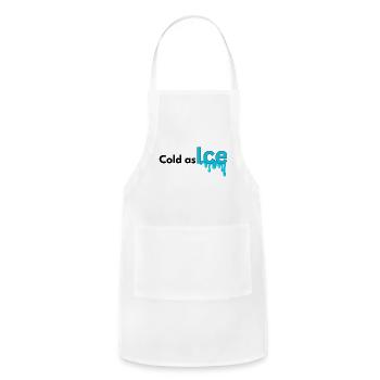 Cold_as_ice typography design  - Adjustable Apron - white - Front - Julia (174cm)
