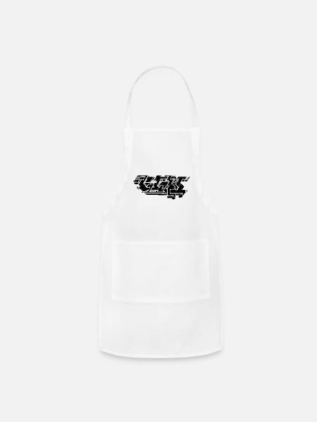 Graffiti Piece - Black - Adjustable Apron - white