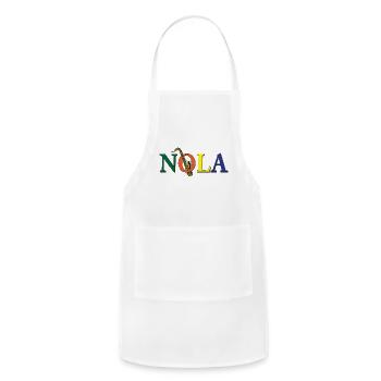 NOLA Saxophone Logo Jazz - Adjustable Apron - white - Front - Julia (174cm)