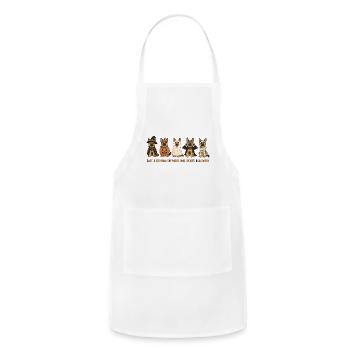 Halloween German Shepherd Crew - Adjustable Apron - white - Front - Julia (174cm)