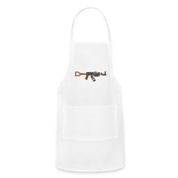 AK47 - Rust - Adjustable Apron - white - Front - Julia (174cm)