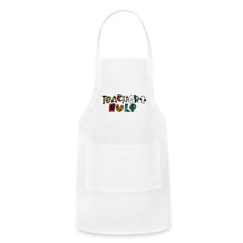 Teachers Rule - Adjustable Apron - white - Front - Julia (174cm)