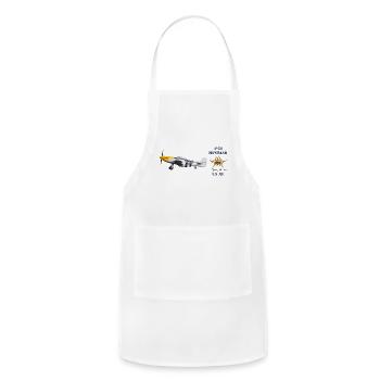 P-51 Mustang Skull Wing Emblem - Adjustable Apron - white - Front - Julia (174cm)