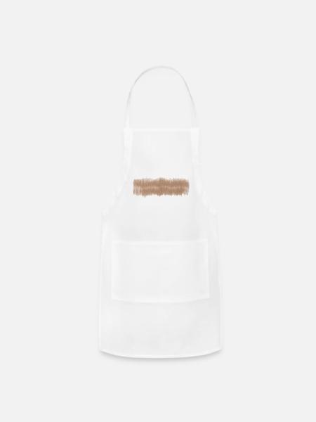 Beige Inkwash Stripe - Adjustable Apron - white