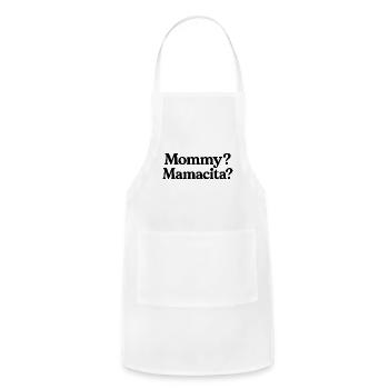 Mommy? Mamacita? Love Island Shirt - Adjustable Apron - white - Front - Julia (174cm)