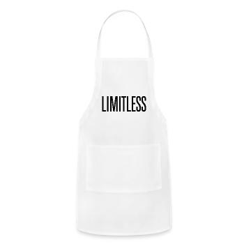 Limitless Minimalist Motivational Typography - Adjustable Apron - white - Front - Julia (174cm)