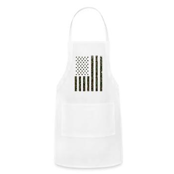 Army Flag T Shirts - Adjustable Apron - white - Front - Julia (174cm)