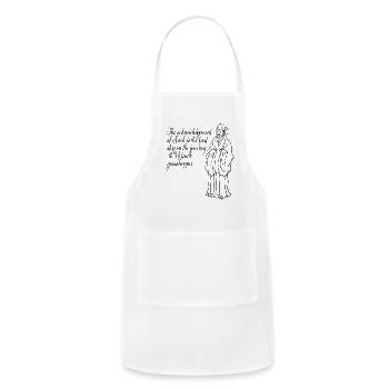 T Shirt Confucius NotSuck - Adjustable Apron - white - Front - Julia (174cm)
