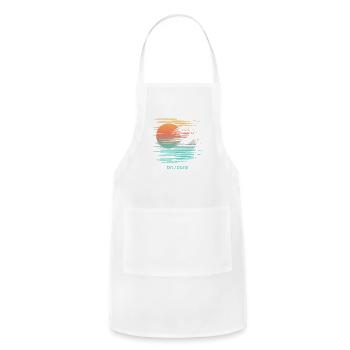 Artistic Brisbane Australia Palm Tree Vacation - Adjustable Apron - white - Front - Julia (174cm)