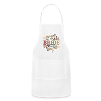 Bachelorette Party Bride Stickers - Adjustable Apron - white - Front - Julia (174cm)