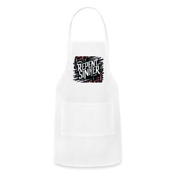 Repent Sinner 18 - Adjustable Apron - white - Front - Julia (174cm)