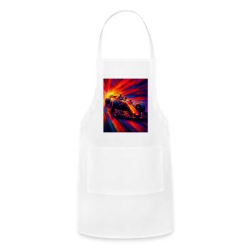 Neon Fury Formula Car Dash - Adjustable Apron - white - Front - Julia (174cm)