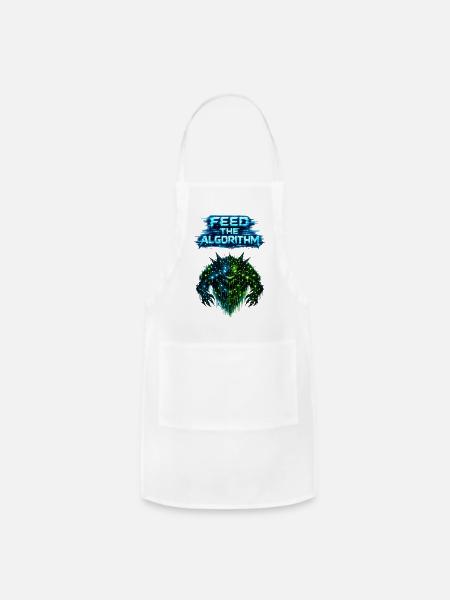 Feed the Algorithm Neon Net - Adjustable Apron - white