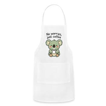 Koala Coffee Calm - Adjustable Apron - white - Front - Julia (174cm)
