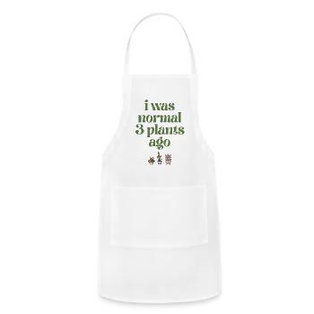 I Was Normal 3 Plants Ago - Adjustable Apron - white - Front - Julia (174cm)
