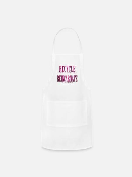 Recycle and Reincarnate - Adjustable Apron - white