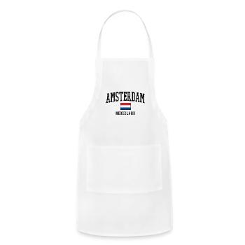 Amsterdam Netherlands - Adjustable Apron - white - Front - Julia (174cm)
